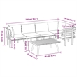 vidaXL Solid Acacia Wood Garden Lounge Set in White/Gray