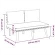 vidaXL 8 Piece Solid Acacia Wood Garden Lounge Set in White/Gray