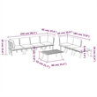 vidaXL 8 Piece Solid Acacia Wood Garden Lounge Set in White/Gray