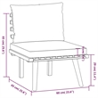 vidaXL 9 Piece Solid Acacia Wood Garden Lounge Set in White/Gray