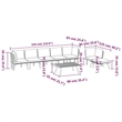 vidaXL 8 Piece Solid Acacia Wood Garden Lounge Set in White/Gray