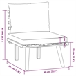 vidaXL 8 Piece Solid Acacia Wood Garden Lounge Set in White/Gray