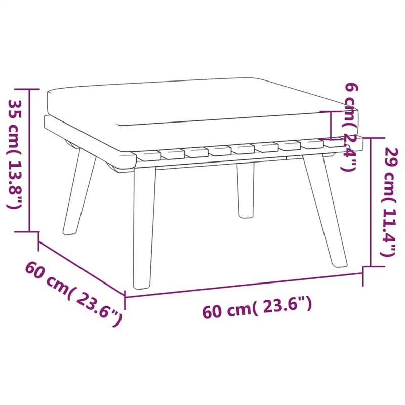 vidaXL Solid Acacia Wood Large Garden Lounge Set in White/Gray