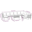 vidaXL Solid Acacia Wood Large Garden Lounge Set in White/Gray