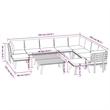 vidaXL 12 Piece Solid Acacia Wood Garden Lounge Set in White/Gray