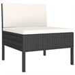 vidaXL 8 Piece Steel Garden Lounge Set in Black