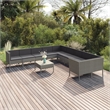 vidaXL 11 Piece Large Garden Lounge Set in Gray
