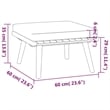 vidaXL 7 Piece Solid Acacia Wood Large Garden Lounge Set in White/Gray