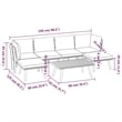 vidaXL 7 Piece Solid Acacia Wood Large Garden Lounge Set in White/Gray