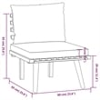 vidaXL 7 Piece Solid Acacia Wood Large Garden Lounge Set in White/Gray