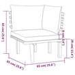 vidaXL 5 Piece Solid Acacia Wood Small Garden Lounge Set in White/Gray