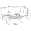vidaXL 5 Piece Solid Acacia Wood Small Garden Lounge Set in White/Gray