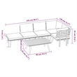 vidaXL 6 Piece Solid Acacia Wood Garden Lounge Set in White/Gray