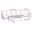 vidaXL Solid Acacia Wood Garden Lounge Set in White/Gray