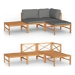 vidaXL Wood Medium Garden Lounge Set in Gray