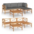 vidaXL Wood Medium Garden Lounge Set in Gray
