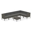 vidaXL 8 Piece Steel Garden Lounge Set in Gray