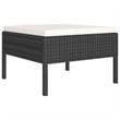 vidaXL 9 Piece Steel Garden Lounge Set in Black/White/Cream