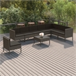 vidaXL 9 Piece Garden Lounge Set in Gray/Anthracite