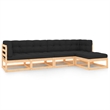 vidaXL 5 Piece Wood Garden Lounge Set in Anthracite