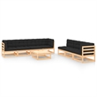 vidaXL 8 Piece Wood Garden Lounge Set in Anthracite/Natural