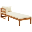 vidaXL Solid Acacia Wood Furniture Set in White/Cream