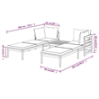 vidaXL 3 Piece Solid Acacia Wood Garden Lounge Set in Gray