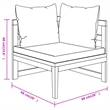 vidaXL 5 Piece Solid Acacia Wood Garden Lounge Set in Gray