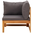 vidaXL 5 Piece Solid Acacia Wood Garden Lounge Set in Gray