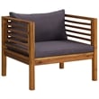 vidaXL Solid Acacia Wood Lounge Set in Gray