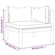vidaXL 5 Piece Solid Acacia Wood Medium Garden Lounge Set in Cream