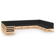 vidaXL 12 Piece Wood Garden Lounge Set in Anthracite