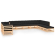 vidaXL 11 Piece Wood Garden Lounge Set in Anthracite/Natural