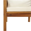 vidaXL 6 Piece Solid Acacia Wood Garden Lounge Set in Cream