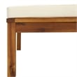 vidaXL 6 Piece Solid Acacia Wood Garden Lounge Set in Cream