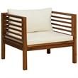 vidaXL Solid Acacia Wood Large Garden Lounge Set in Cream