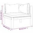 vidaXL 6 Piece Solid Acacia Wood Garden Lounge Set in Cream