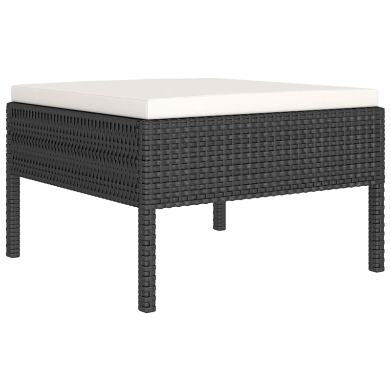 vidaXL 6 Piece Garden Lounge Set in Black/White/Cream