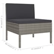 vidaXL 5 Piece Steel Garden Lounge Set in Gray/Anthracite