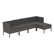 vidaXL 5 Piece Steel Garden Lounge Set in Gray/Anthracite