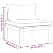 vidaXL 5 Piece Solid Acacia Wood Small Lounge Set in Gray/Natural