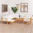 vidaXL 10 Piece Wood Garden Lounge Set in Cream/Natural