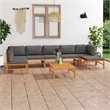 vidaXL 8 Piece Wood Small Garden Lounge Set in Gray