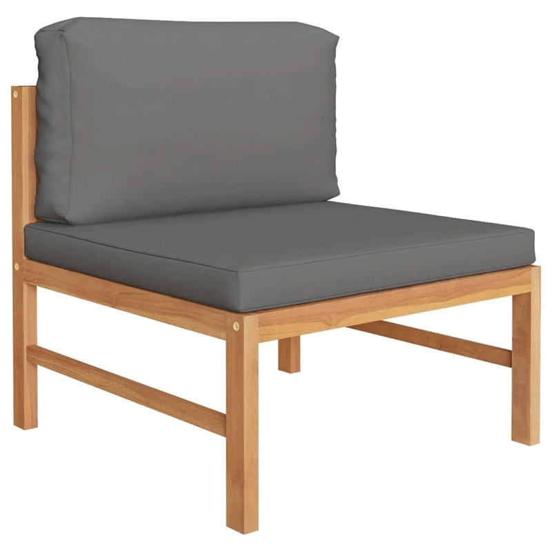 vidaXL 8 Piece Wood Small Garden Lounge Set in Gray
