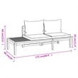 vidaXL 4 Piece Solid Acacia Wood Garden Lounge Set in Gray/Natural