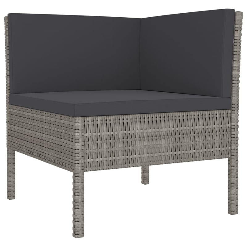 vidaXL 5 Piece Steel Garden Lounge Set in Gray