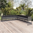 vidaXL 9 Piece Steel Garden Lounge Set in Gray/Anthracite