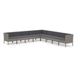 vidaXL 9 Piece Steel Garden Lounge Set in Gray/Anthracite