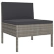 vidaXL 9 Piece Steel Garden Lounge Set in Gray