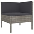 vidaXL 9 Piece Steel Garden Lounge Set in Gray